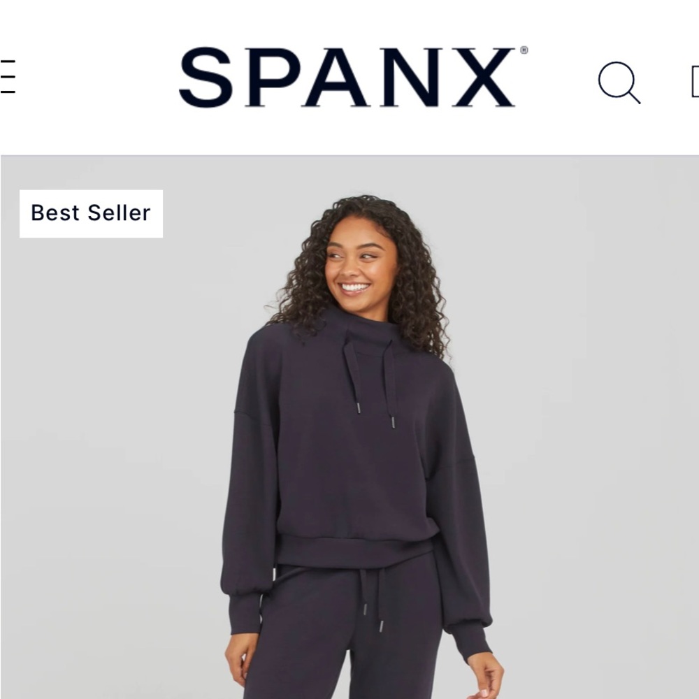 SPANX Air Essentials Set- sweatshirt and wide leg pants